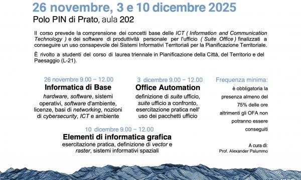 CORSO PER IL RECUPERO DEGLI OFA - ALFABETIZZAZIONE INFORMATICA - unica edizione per l'A.A. 25/26